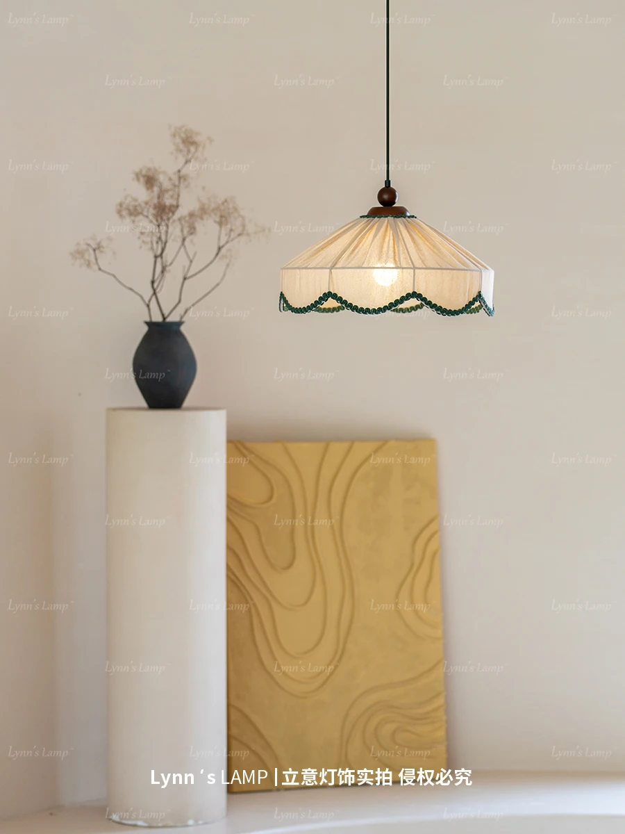French medieval restaurant chandelier living room Bohemian fabric bedroom American room hanging line lighting fixture