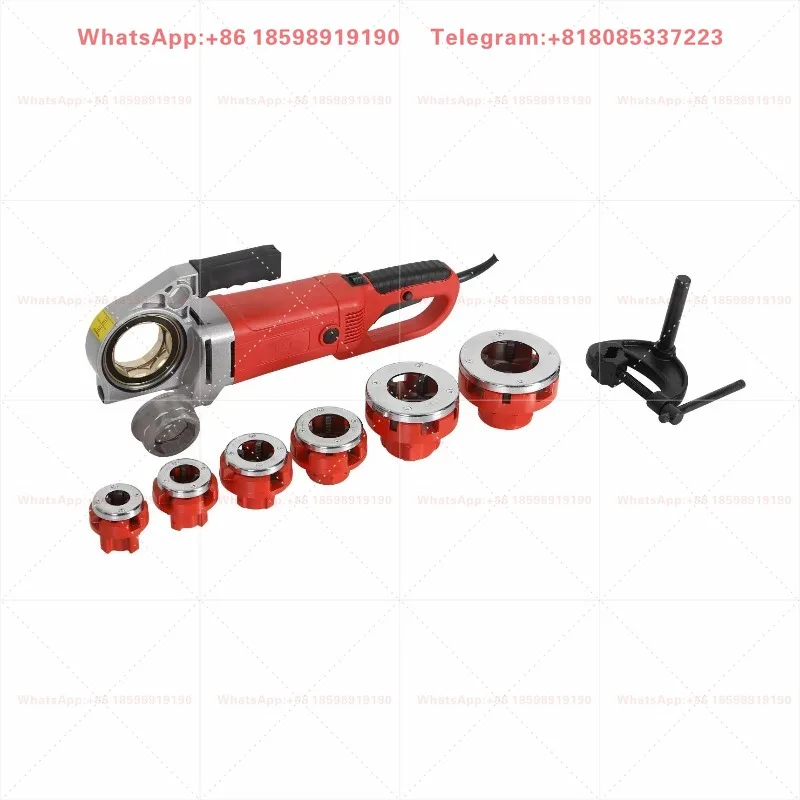 Industrial Automatic Electric Pipe Threader Portable Pipe Threading Machine BSPT Thread 1/2