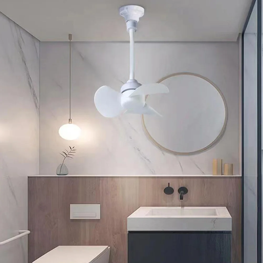 

LED Mini Ceiling Fan E27 Base/USB Indoor Ceiling Fan Light Hose Extender Small Ceiling Fan Light for Bedroom Living Room