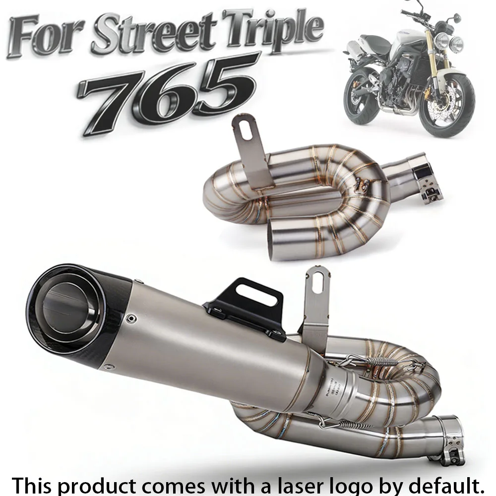 

Motorcycle Exhaust Pipe For STREET TRIPLE 765 765R 765S 765RS 2017-2024 escape Middle Link Pipe GP-Project Carbon Fiber Muffler