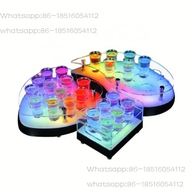 

6 12 Cups Bar Nightclub Heart-shaped Round Display Stand Display Stand Acrylic Service Tray