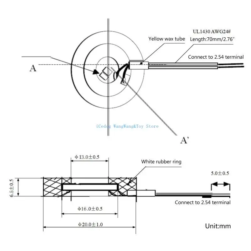 Molf Maker Fogger Ultrassonic Atomizer Transdutor DIY Peças DIY baixa tensão acionamento