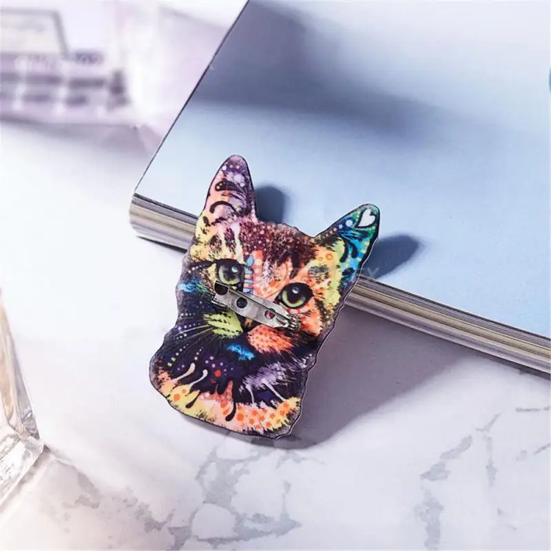 1/2/3PCS Brooch Vintage Versatile Acrylic Sparkling Cat Brooch For Women Fashion Gift For Her Trending Rhinestone Versatile 7g