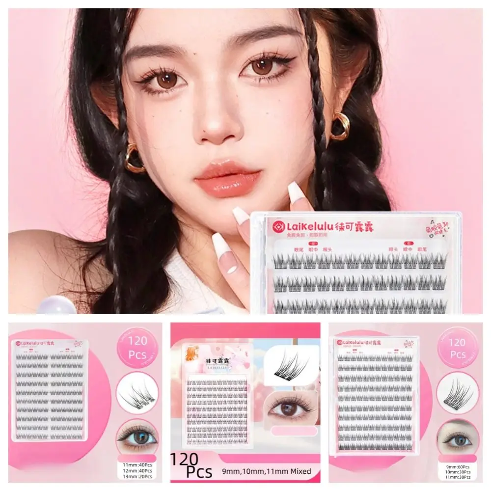 

Curled Self Adhesive False Eyelashes Comic Eye Soft Cluster False Lashes Long Lasting DIY Individual Fake Eyelashes Party