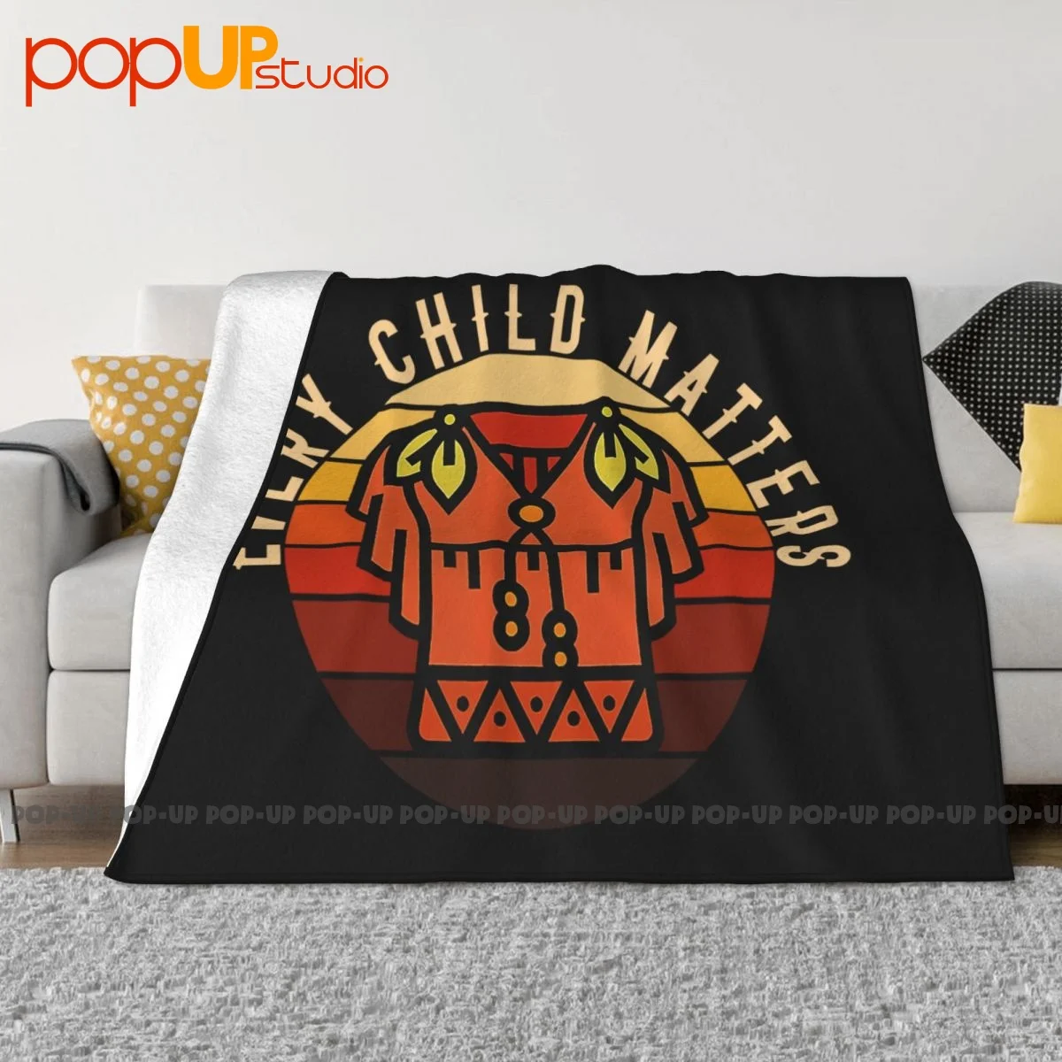 Every Child Matters Indigenous Orange Day Blanket Warm Bedding Home Decor Skin Friendly For Sofa Bedroom