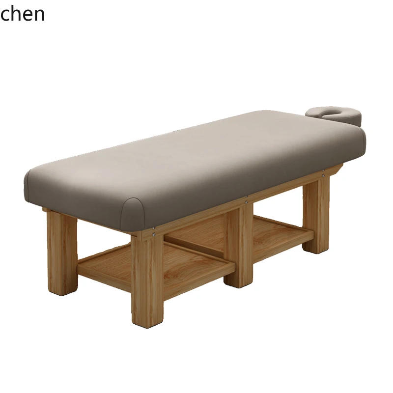 

HSN solid wood multi-function bed spa club special beauty bed physiotherapy bed massage body