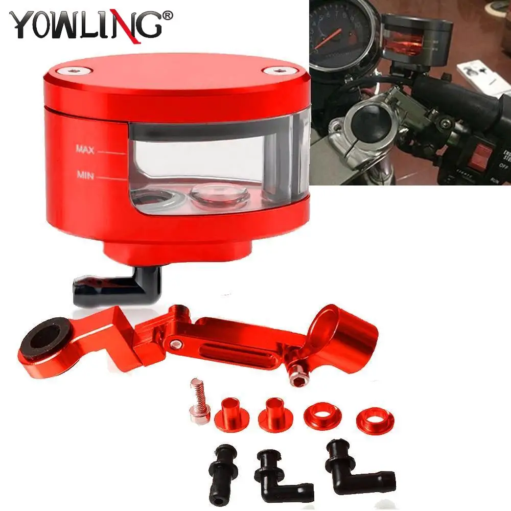 

Motorcycle CNC Brake Clutch Fluid Reservoir Tank Oil Cup Adjustable Bracket for honda CG125 CB190R 599 CB300F CB500F ABS mt09