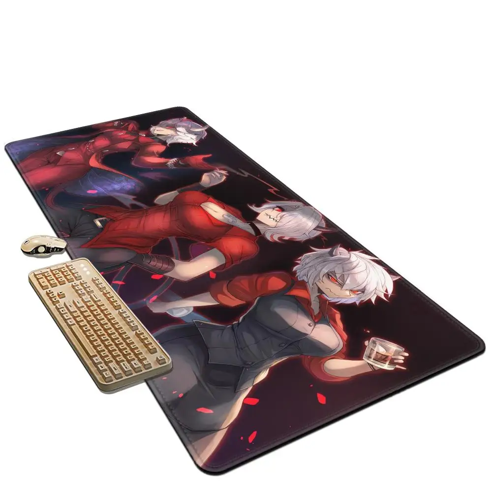 Anime Mousepad Helltaker XXL Gamer Gaming Mouse Pad PC Computer Otaku Locking Edge DIY Customized Photo Laptop Notebook Desk Mat