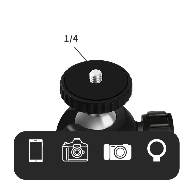 360° Swivel Tripod Portable Bracket 1/4 interface for Gopro or camera or mobile phone image 3