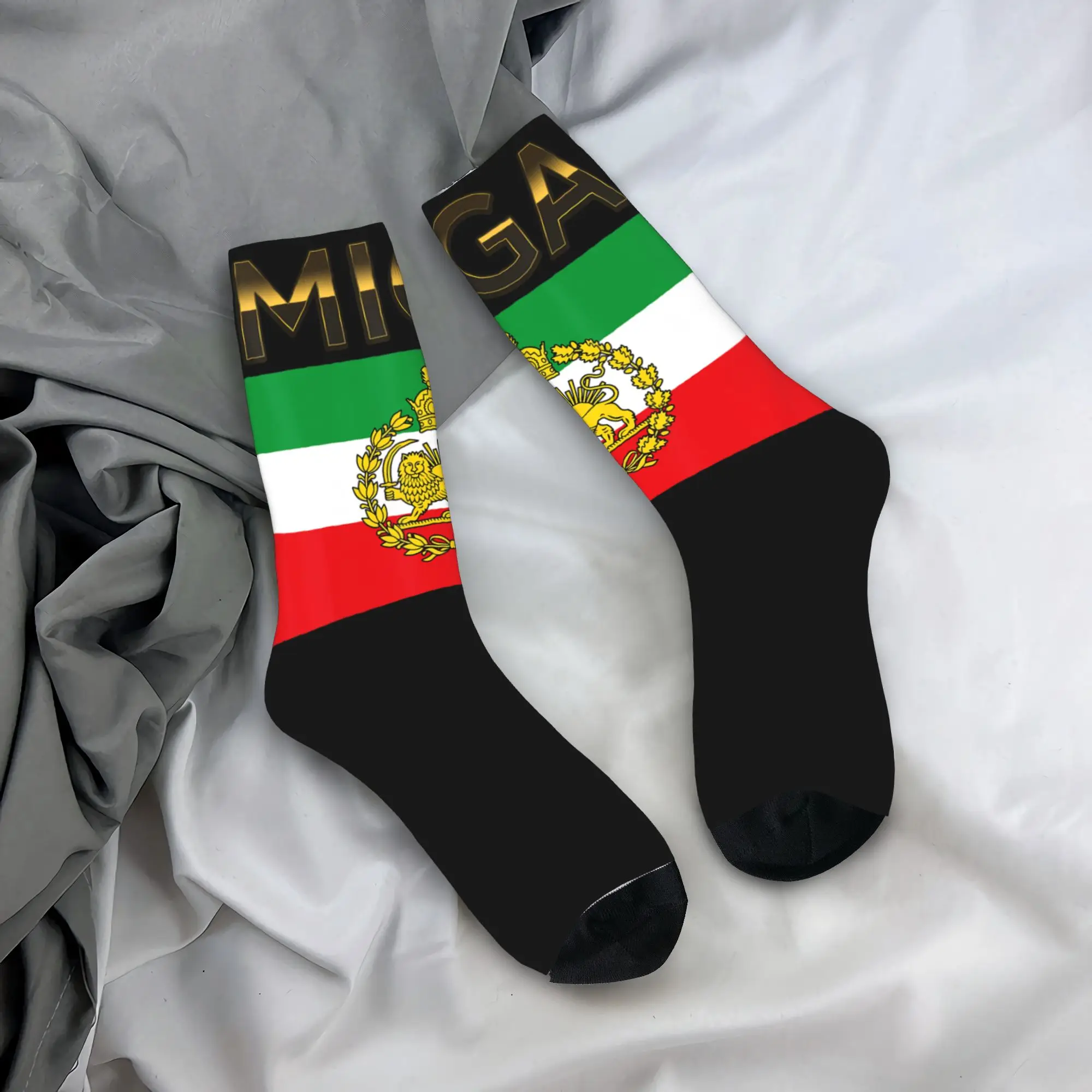 

MIGA Make Iran Great Again Stockings Design Fashion Socks Winter Anti Bacterial Socks Adults Men Outdoor High Quality Socks