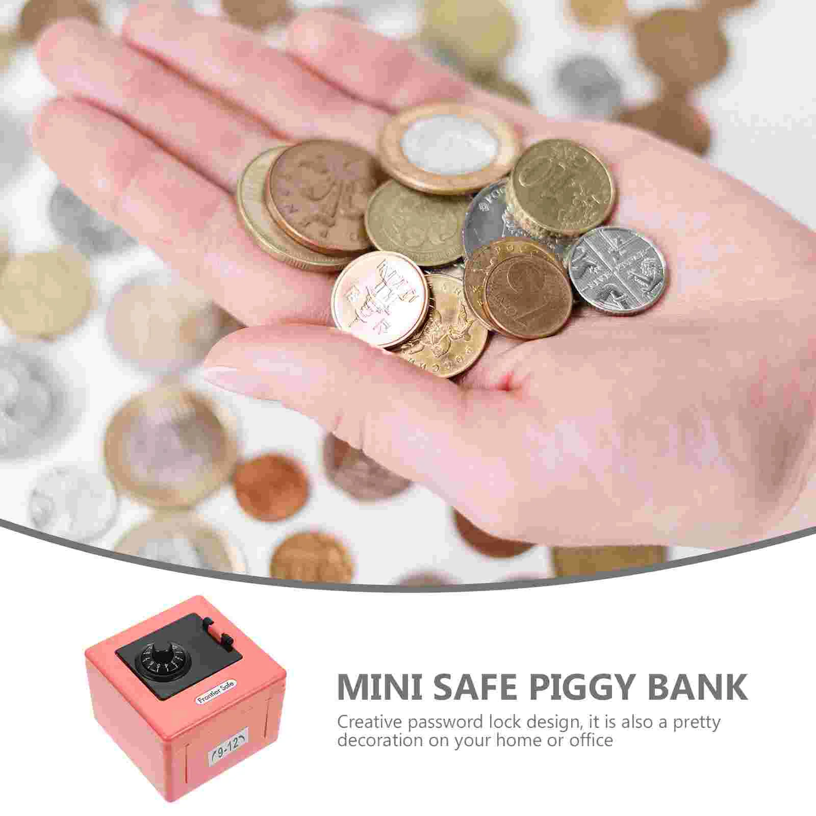 Banks Mini Safe Small Multi-function Strongbox Boy Blue Money Container Child Toy