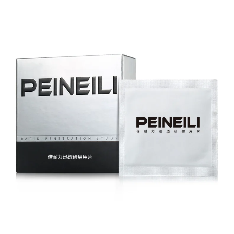 Peineili Portable 60 Minutes Long Lasting Power Delay Men Wet Tissues Wet Wipes Men's Penis Delay For Travel Hotel 12pcs per box