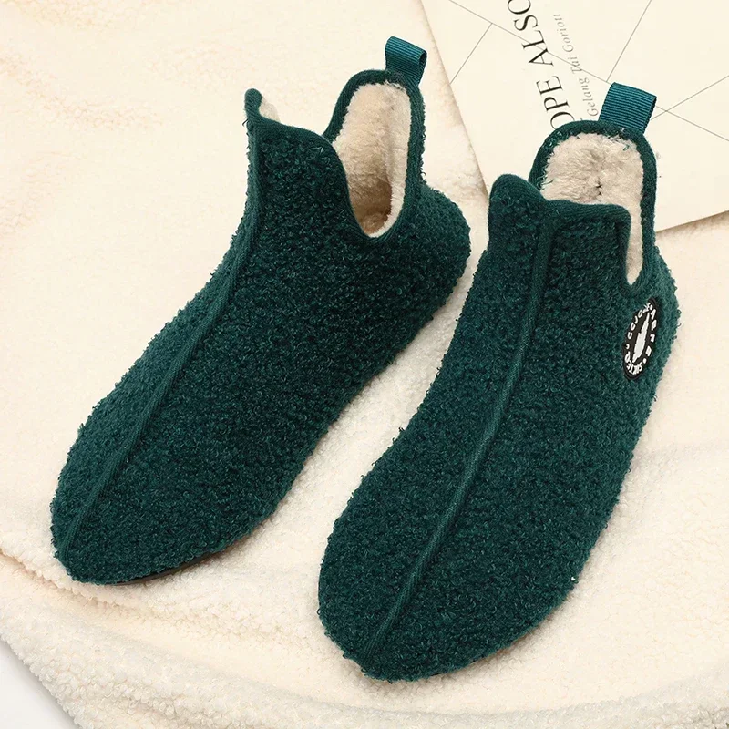 New Men Winter Slippers High Quality Light Weight Design Shoes Fashion Women Plush Slipper Warm Slip on Casual Shoe for Couples