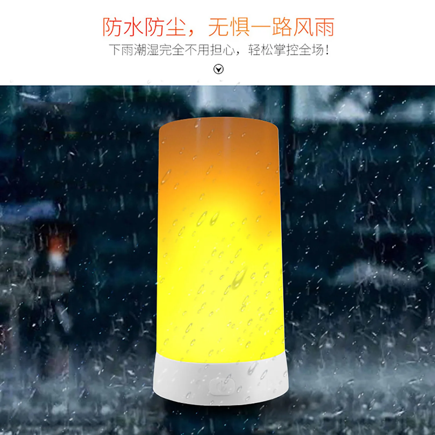 LED Flame Effect Light, Fireplace Light with Remote & Timer, USB Rechargeable Battery Operated Flame Lamp, 4 Modes Flameless