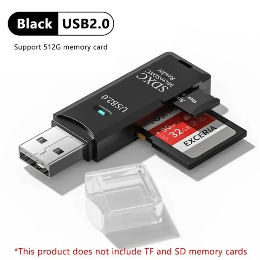 2-in-1 USB 3.0 2.0 Card Reader Micro SD TF Memory Card Reader USB Flash Drive Cardreader Adapter For PC Laptops Accessories
