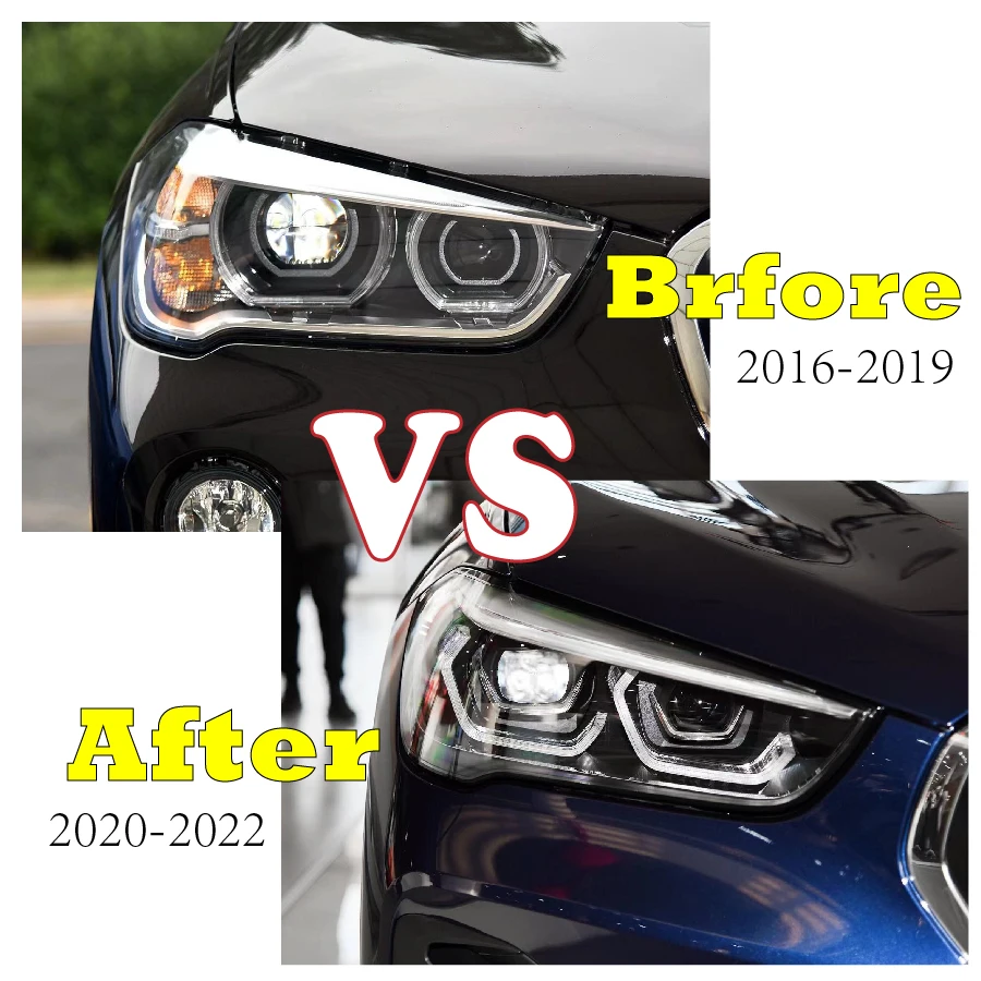 Headlight for BMW X1Headlamp F49 F48 Car Light Upgrade 2020-2022 Head Lamp Angel Eye LED Lens Auto Accessories