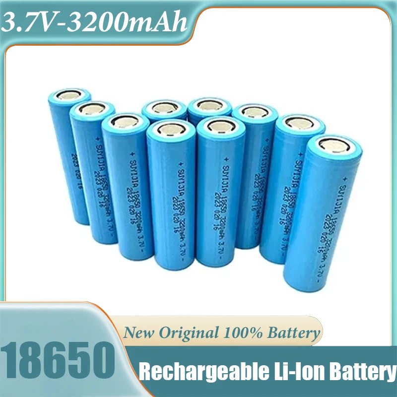 1-10PCS 3.7V 18650 battery 3200mah lithium rechargeable battery for drone power tools flashlight power tools 10A discharge