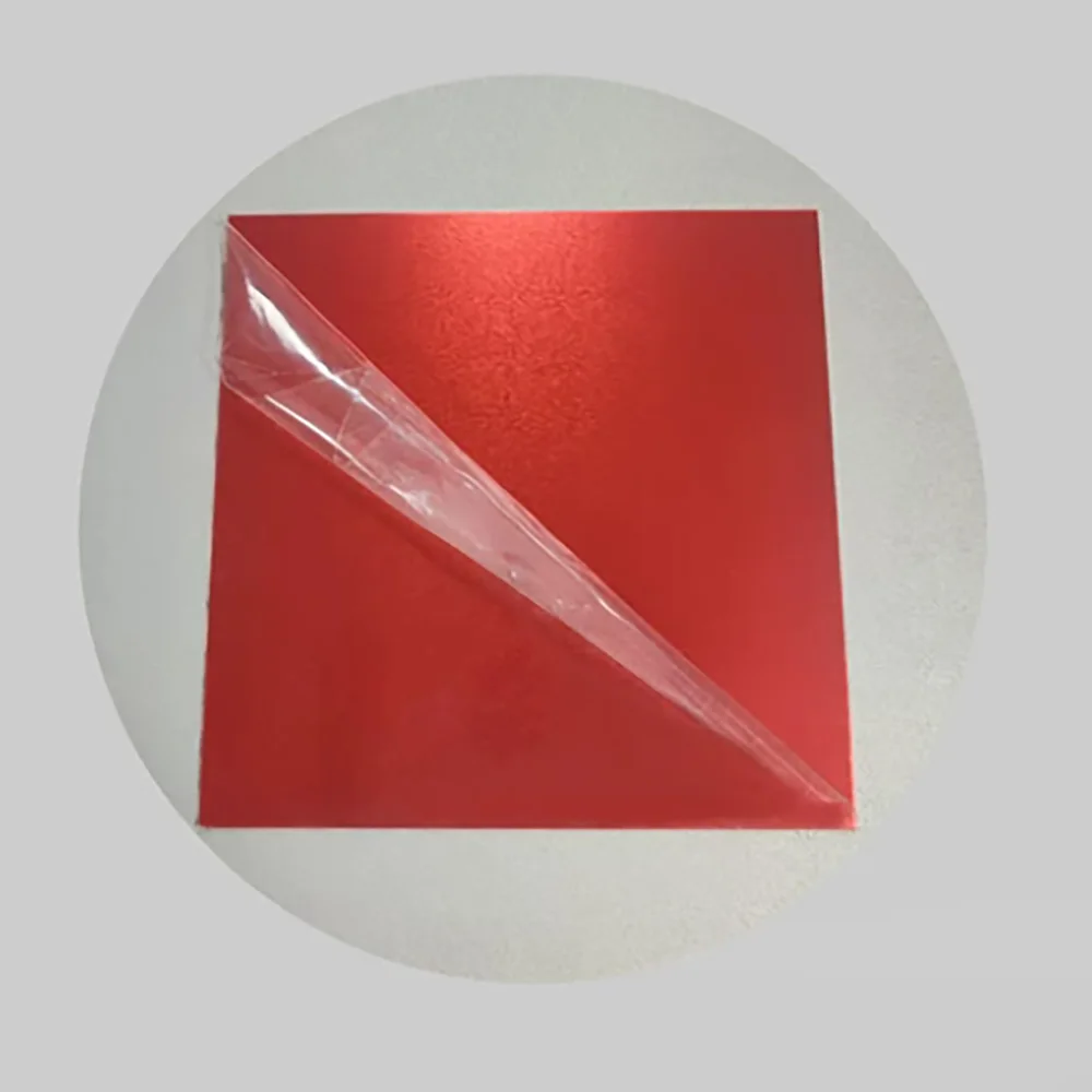 5052 Aluminum Flat Plate Red Anodized Aluminum Alloy Plate Thickness 0.5/0.8/1/1.5/2mm 100x100 200x200 200x300 300x300mm
