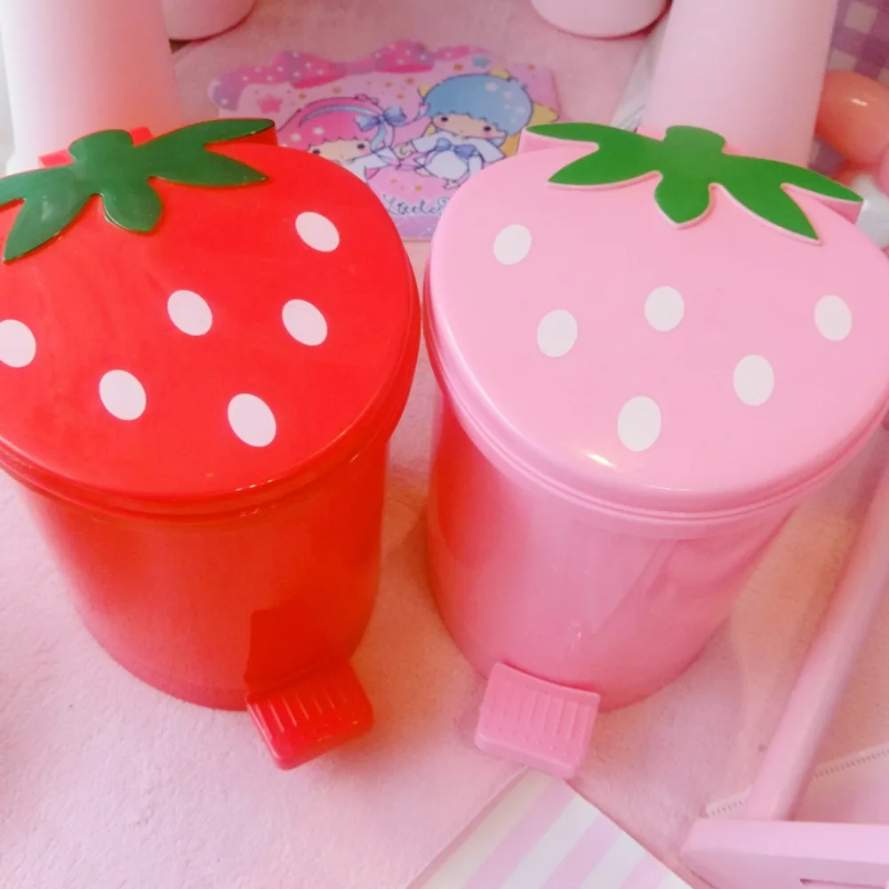 Imagen 6: Cubo de basura de plástico rosa para el hogar, Mini cubo de basura portátil, suministros para el hogar, 1 piezas