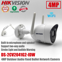 Original Hikvision DS-2CV2041G2-IDW 4MP Outdoor Built-in Mic Speaker Wifi Wireless Fixed Bullet Network IP Camera