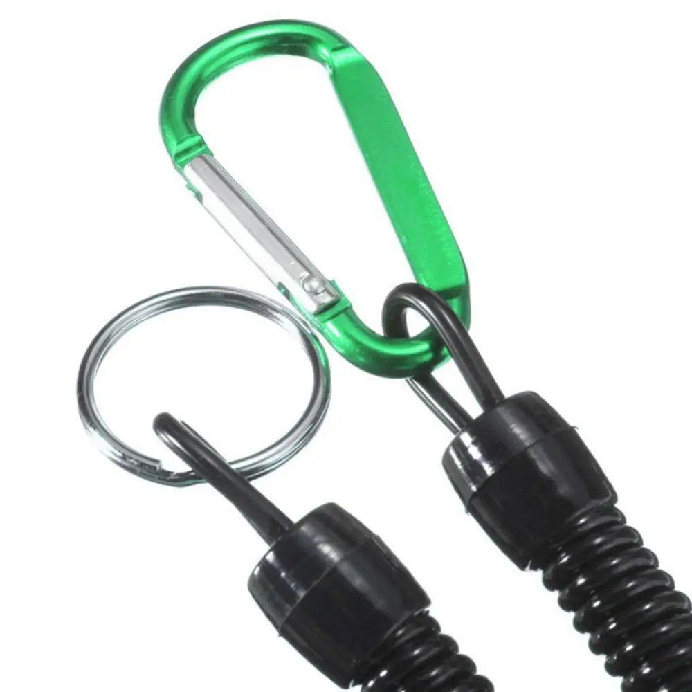 Security Secure Camping Retractable Outdoor Tackle Tools Keyring Spring Rope Lanyards Fishing String Carabiner