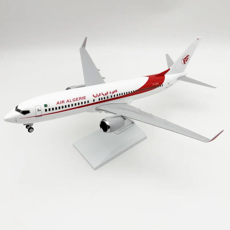 30cm Plane Model B737 Algeria Airways Airplane Scale 1:250 Diecast Aircraft Resin Model Kit Replica Aviation Display Gift W Base