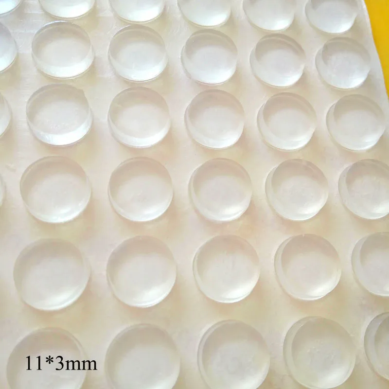 128Pcs 11*3Mm Protection Self-adhesive Silicone Rubber Feet Pads Home Door Stopper Cabinet Bumpers Shock Absorber Pads