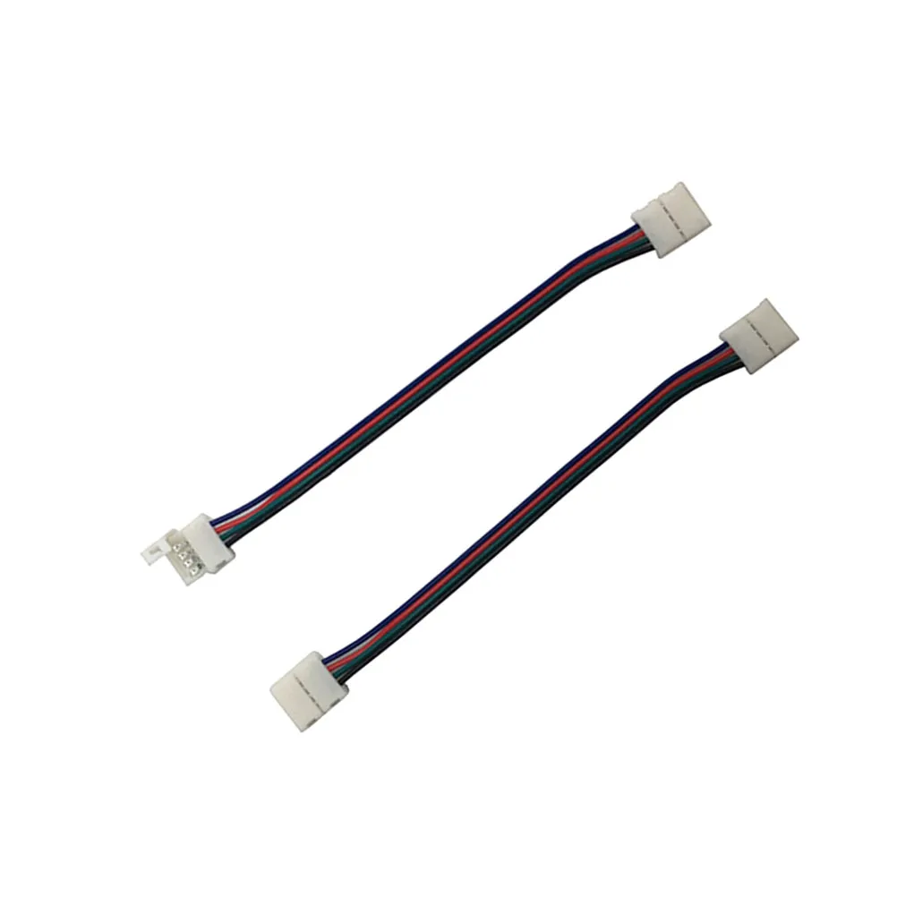 4Pcs 4 Pin Rgb LED Light Strip Connector Solderless Plug and Play for 5050 3528 5630 LED Strip Jumper Extender with Fireproof