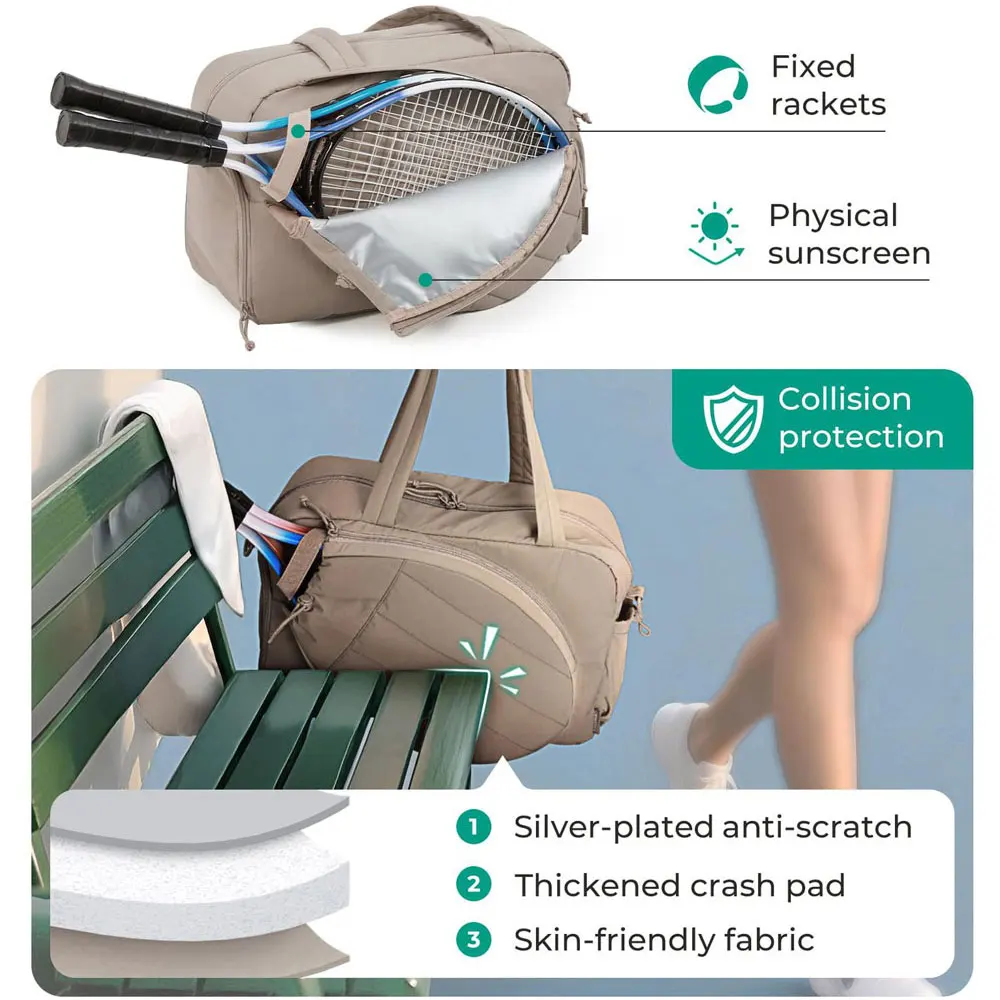 Tennis Badminton Rackets Bag Outdoor Pack Travel Sports Training Shoulder Pickle ball Paddle Handbag Waterproof with Shoes