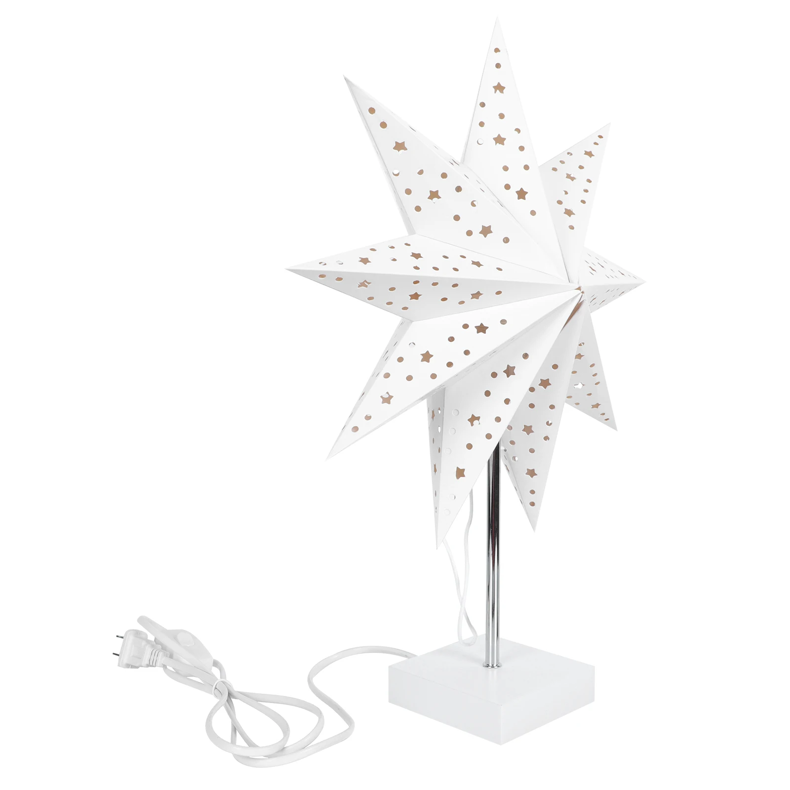 

1pc Xmas Star Shaped Light Indoor Atmosphere Lamp Creative Bedroom Decorative Night Light Festival Party Scene Lighting Gift For