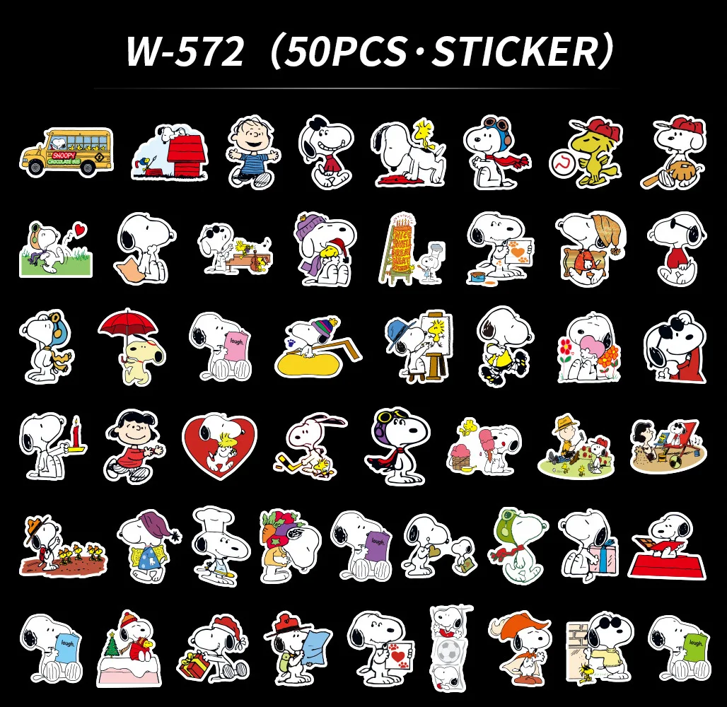 100 Stück Cartoon Snoopydog Cartoon Wasserdichte Handyhülle Handbuch DIY Aufkleber – Detail 3