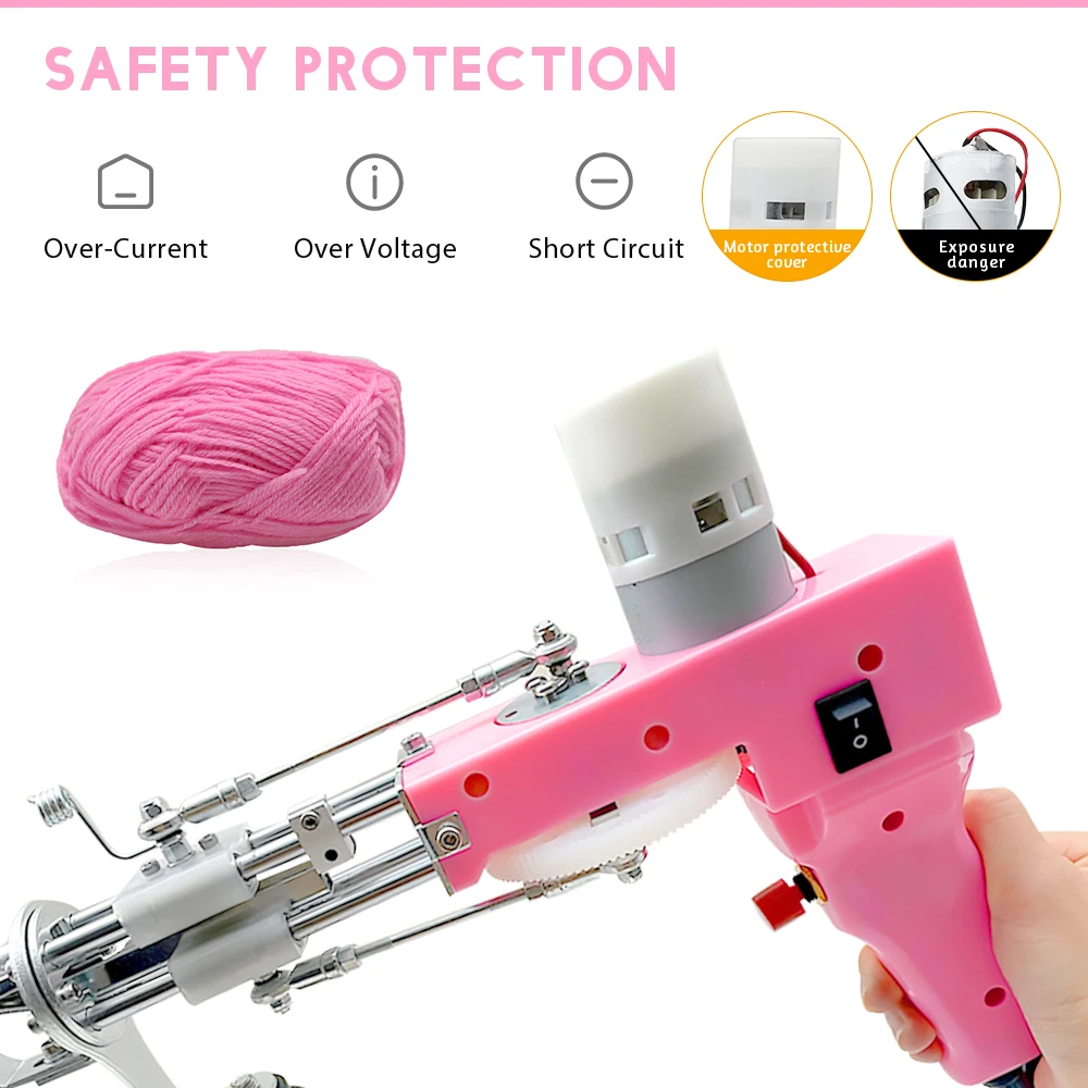 Upgrade 2 In 1 Electric Carpet Tufting Gun Starter Kit Hand Gun Carpet Weaving Machines Loop Pile Cut Pile Tufting Rug Gun