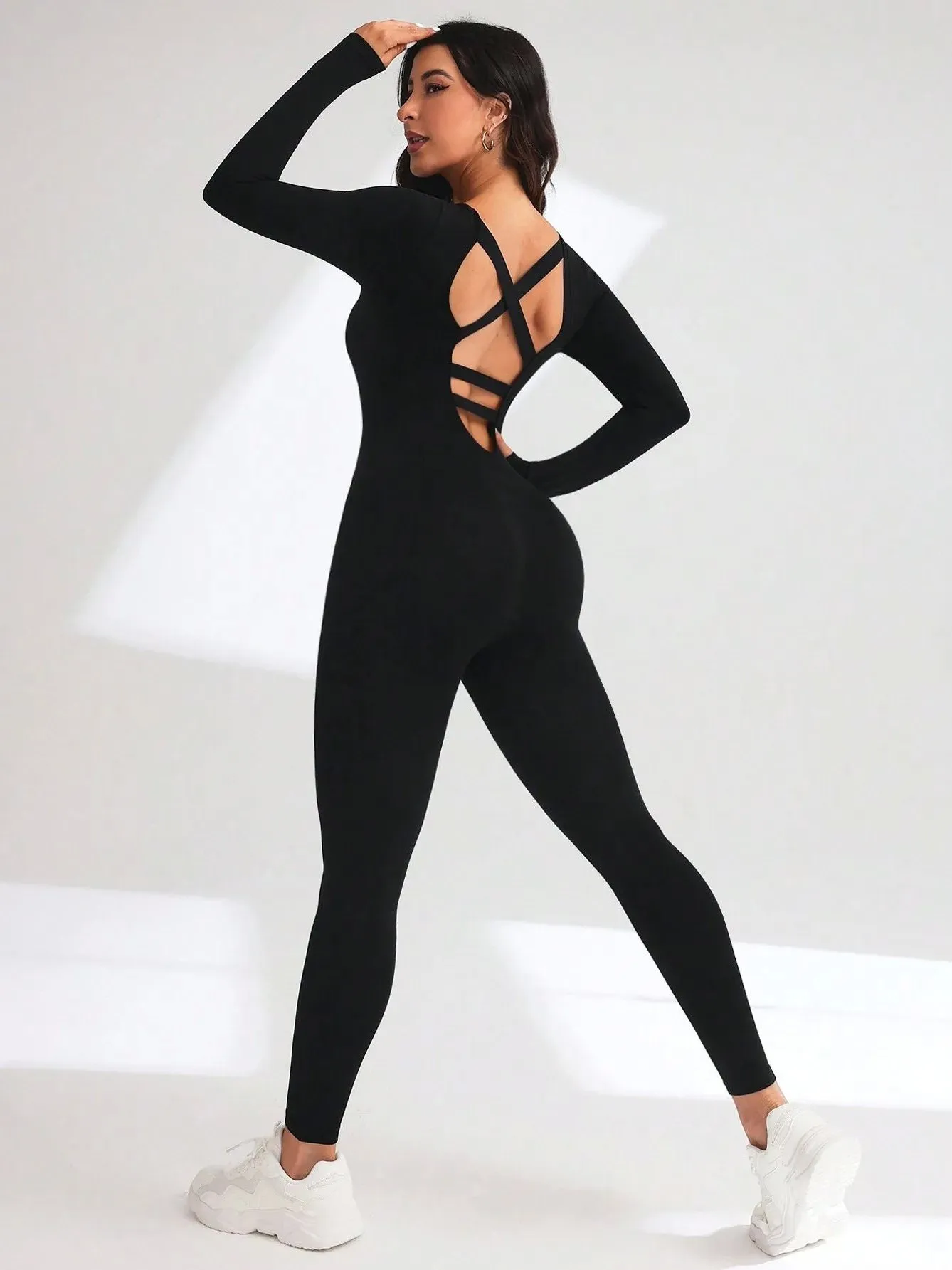 Women's Sl Tight-Fitting Jumpsuit Mid-Waist Long Pants Polyester Fiber Regular Thin Online Ss Exclusive