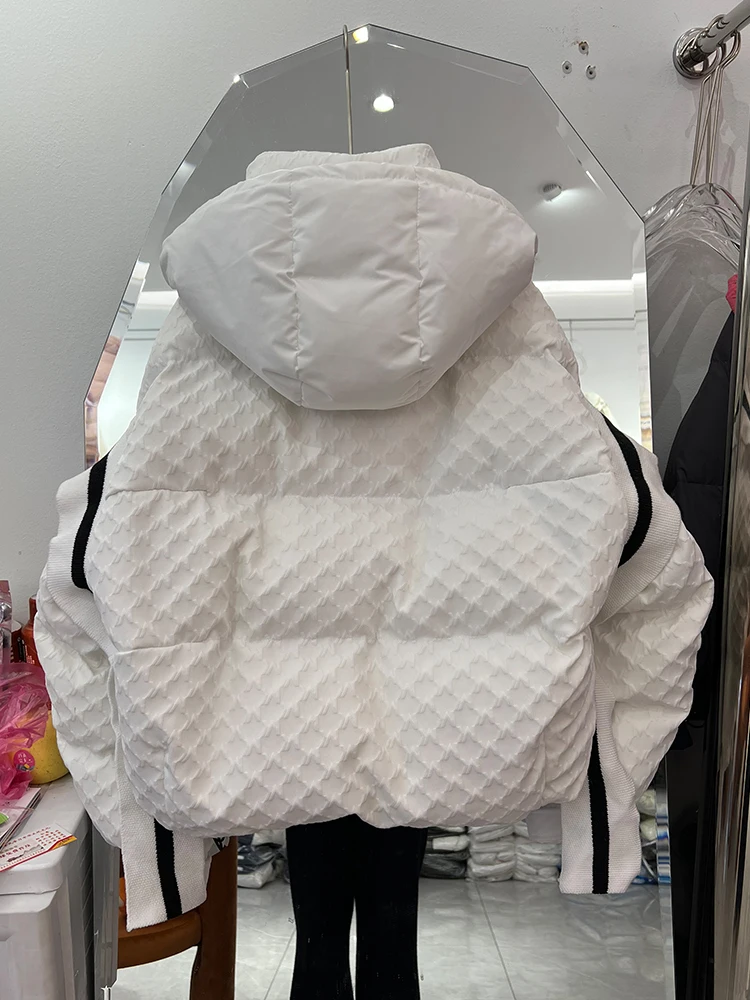 Doudounes courtes imperméables pour femmes, manteau de créateur de mode, parka chaude pour les abonnés aux documents, hiver, nouveau, 2024