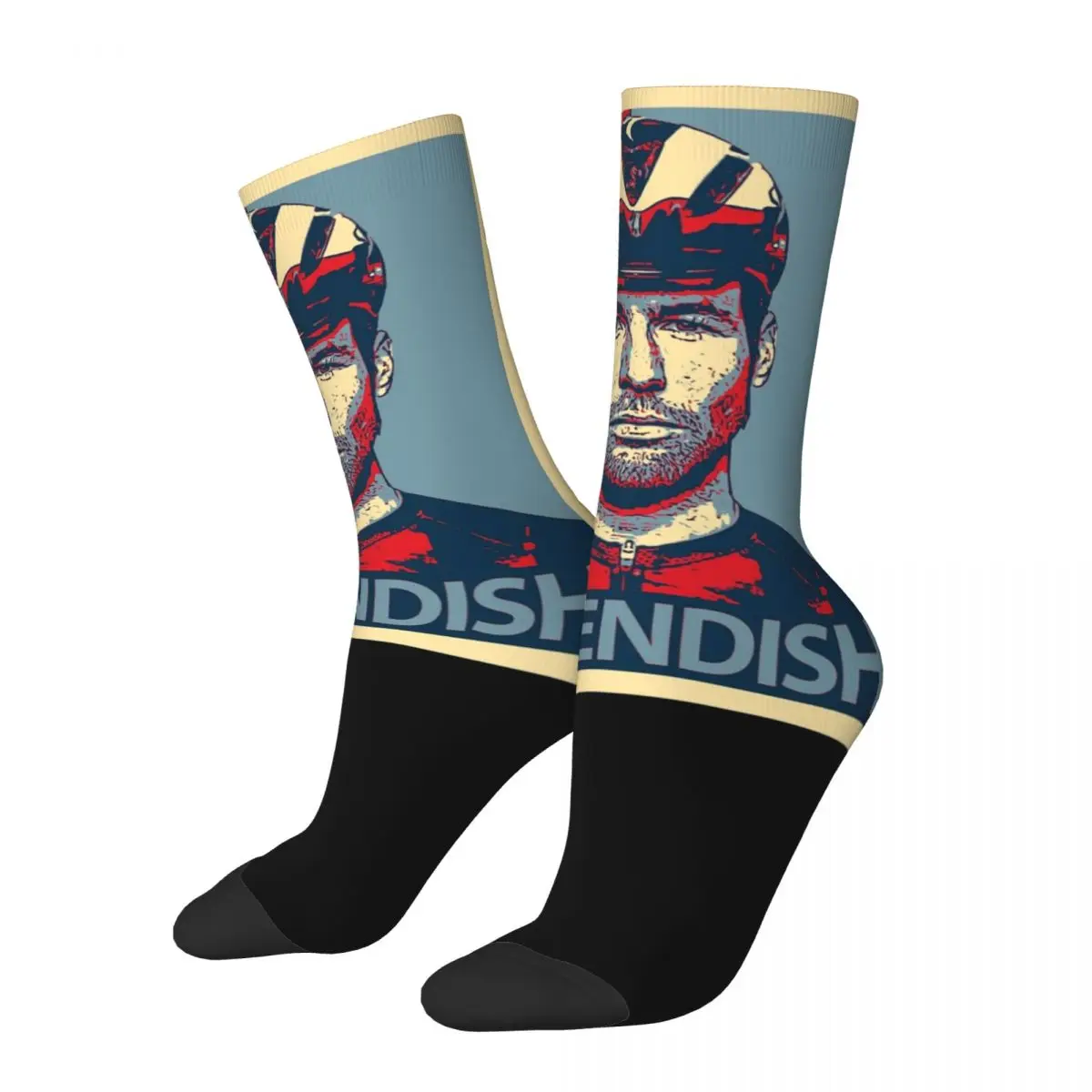 Casual Male Socks Mark Cavendish Cyclist Accessories Comfortable Tour De Frances Winner Sport Socks All Season