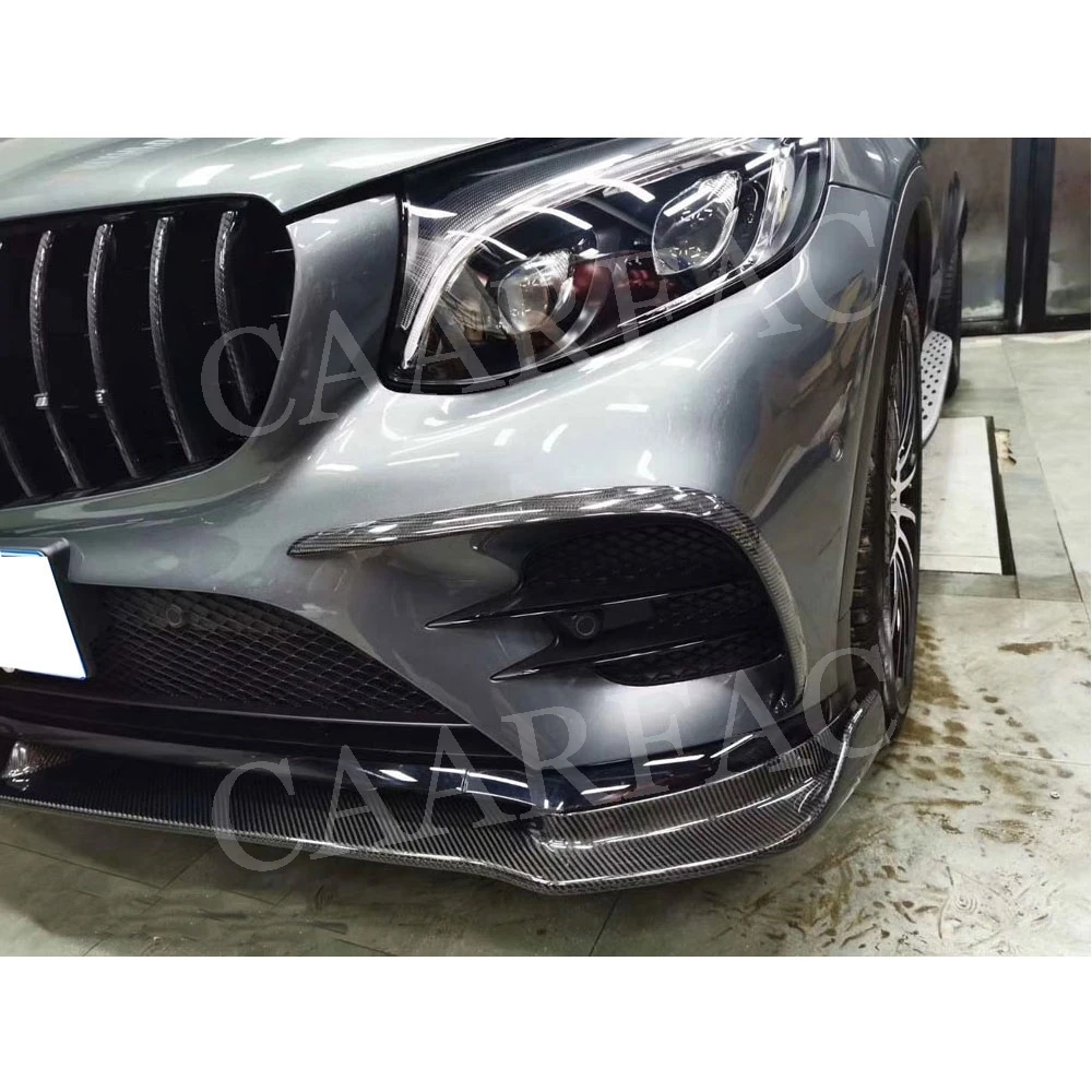 Carbon Fiber / FRP Front Bumper Lip Spoiler Apron for Benz GLC Class W253 GLC63 2014-2018 Head Extension Chin