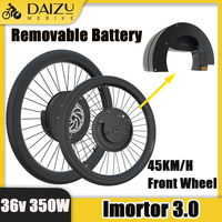 Electric Bike Conversion Kit Imortor 3.0 Wireless Front Motor 36V 350W USB Port Bicycle Accessories 24''26''27.5''700C Recharge