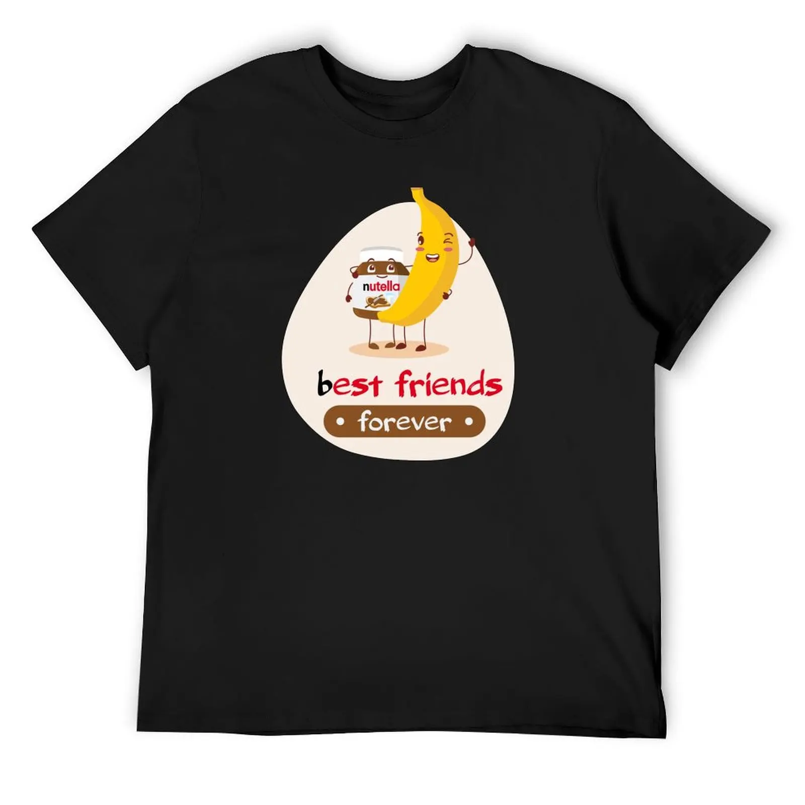 

Best friends forever - Banana & Nutella T-Shirt summer shirt cotton man t-shirts plus size clothes mens t shirts top quality