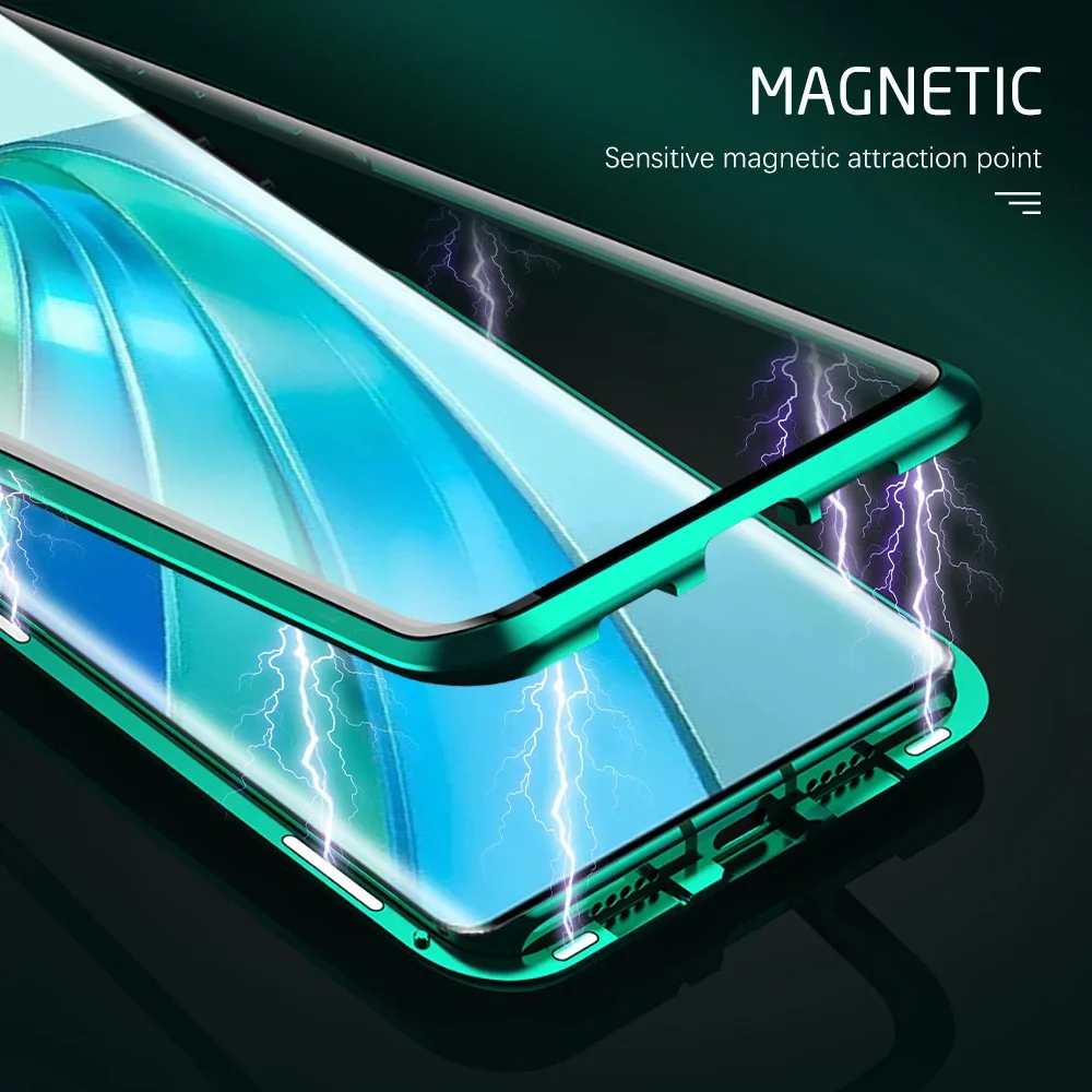 Fall für Ehre Magie 6 5 Lite 360 magnetische doppelseitige Glas Flip Magic5Lite Telefon abdeckung Honer Magic 6 Lite Metallrahmen Fälle