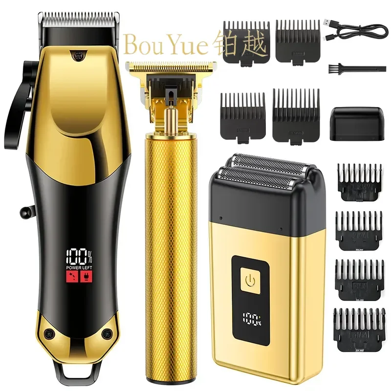 for Mother Machine Set Oil Head Engraving Hair Clipper Set Electric Push Shear Fader Cross-border New