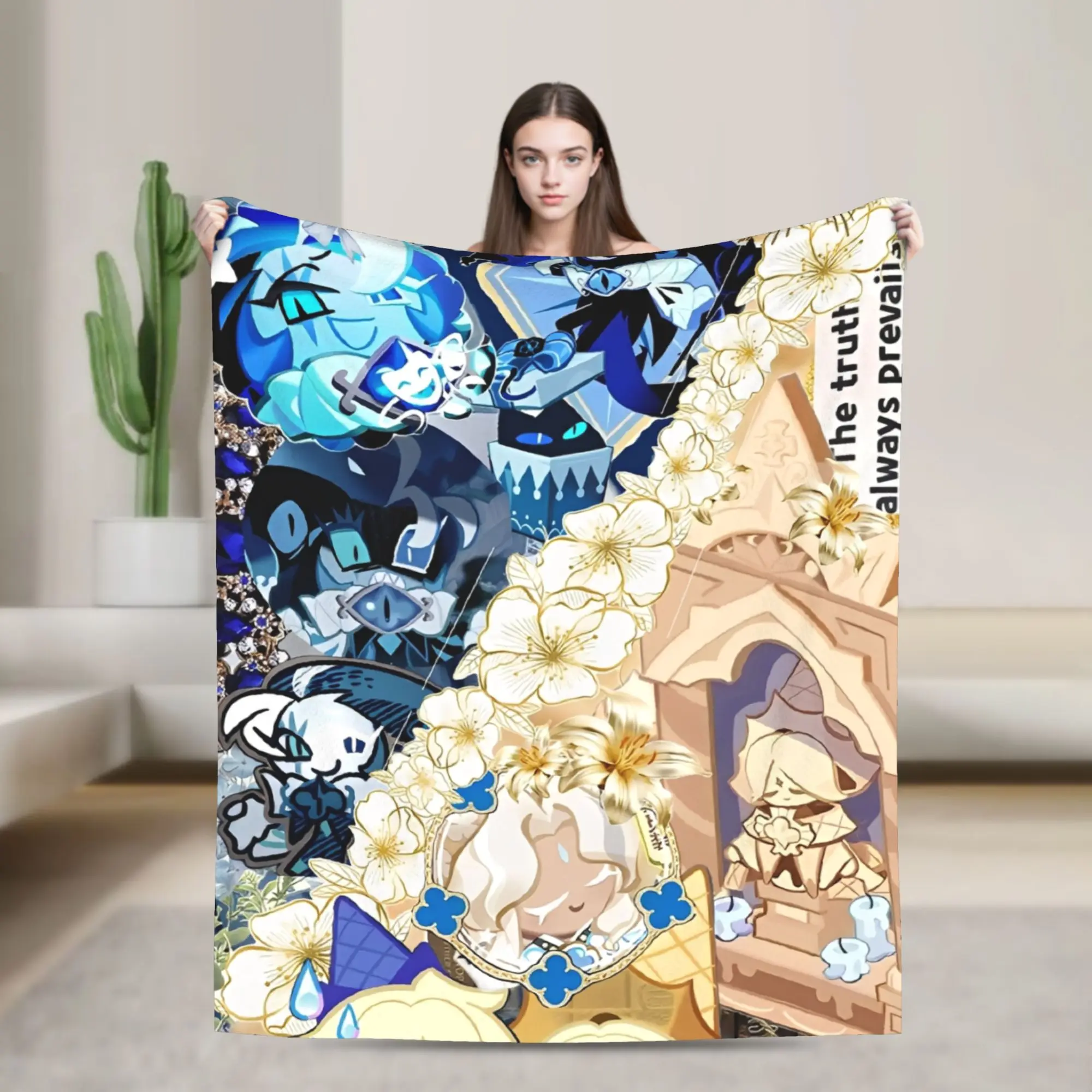 Cookie Run Kingdoms Blanket Multi-size Super Soft and Warm Video Games Throw Blankets for Couch Sofa and Bed