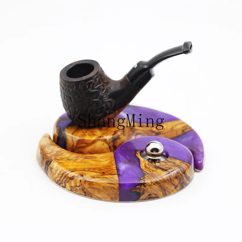 

PYH new gossip magnet adsorption pipe holder portable creative pipe holder red sandalwood pipe accessories