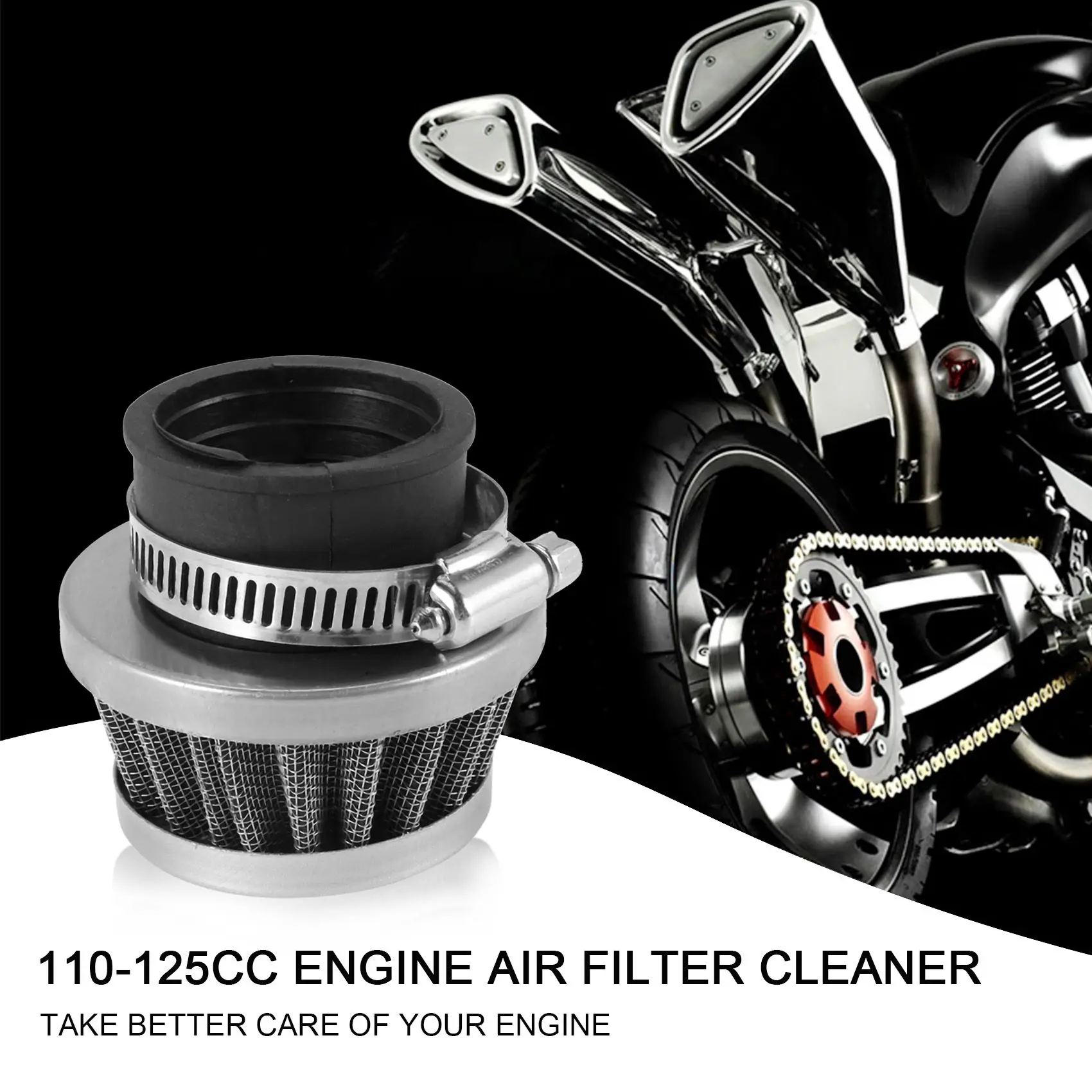 35mm Air Filter Cleaner For 110-125CC ATVs Quad Dirt Pit Bike Go Kart