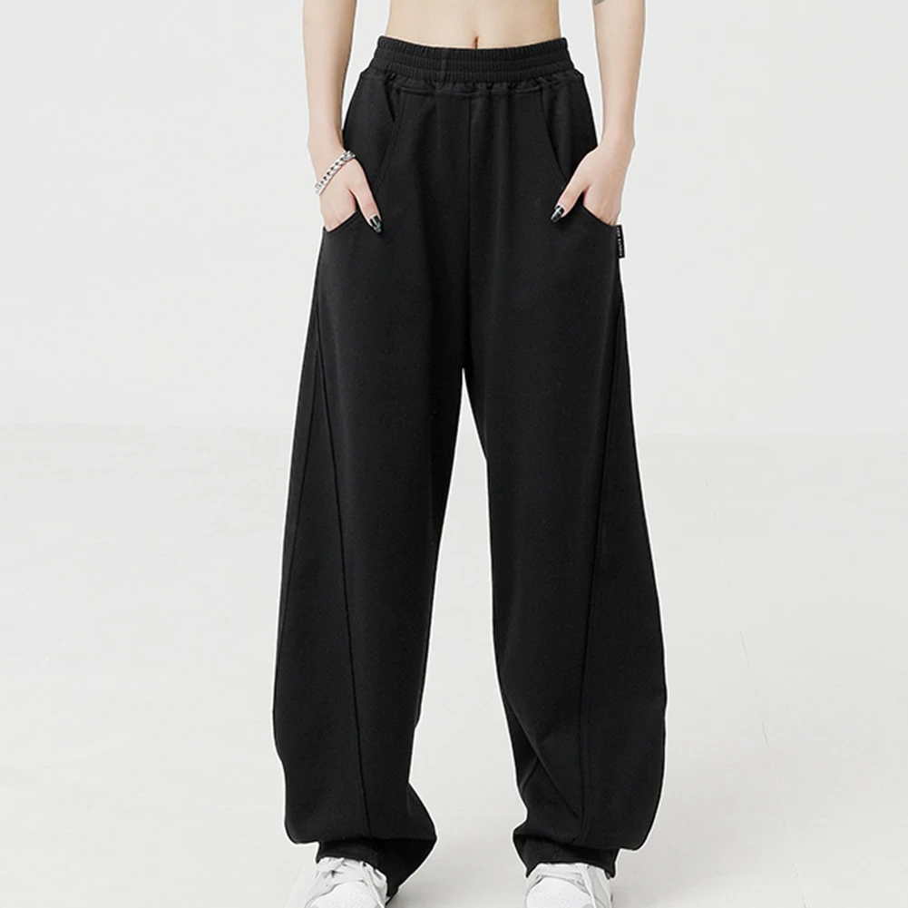 

High Waist Pants Pants Korean Leg Pants Loose No Elasticity Polyester Solid Color Spring And Summer Straight Comfy