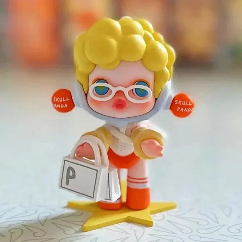 

Crazy Shopping SKULLPANDA Doll Shopaholic SP Go Shop Fashion Girl Figure Toys Orange Yellow Hair Doll Kids Gift Decoration