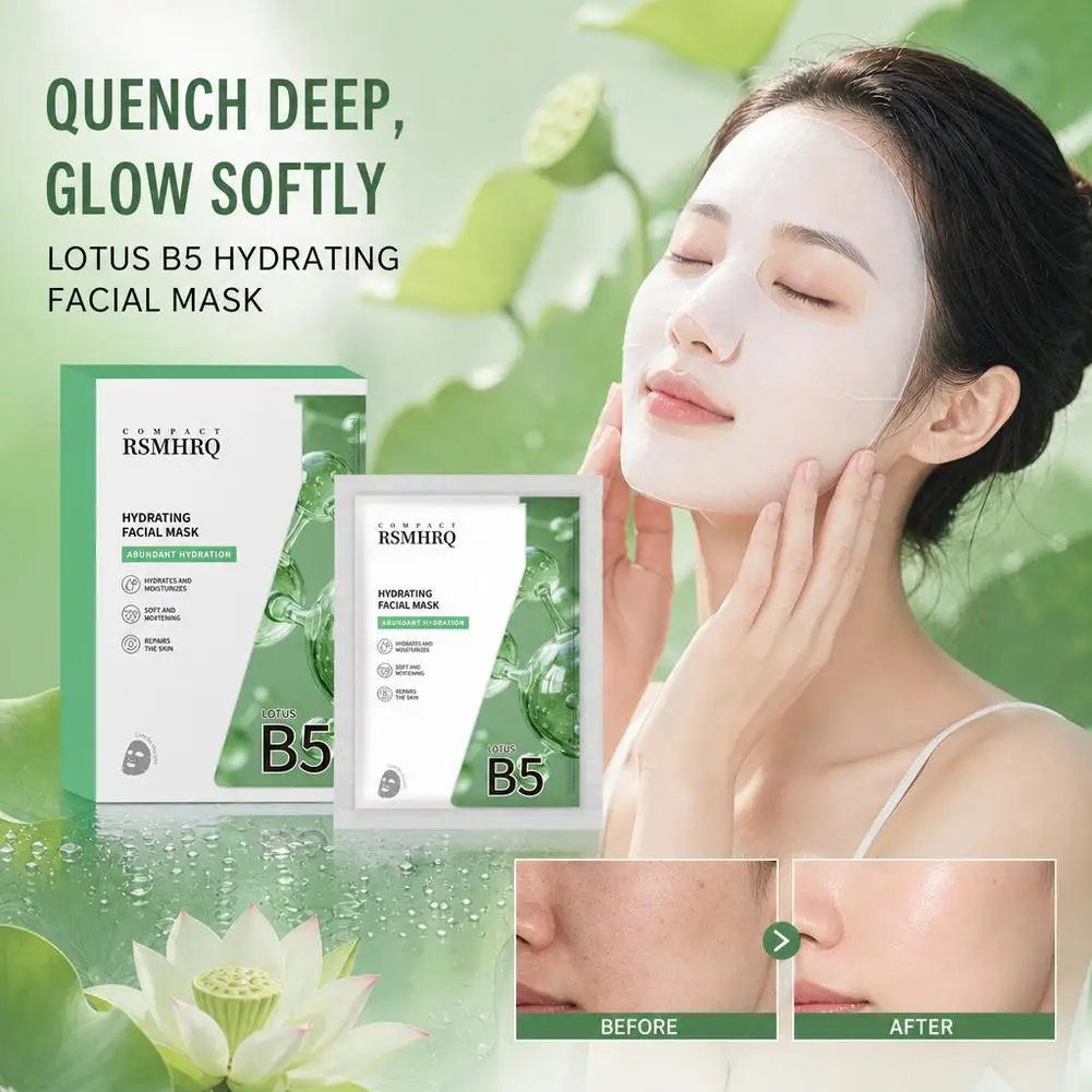10pcs Nicotinamide Lotus flower Collagen Facial Masks Firming Moisturizing Nourishing Hydrating Face Mask Facial Skin Care Produ