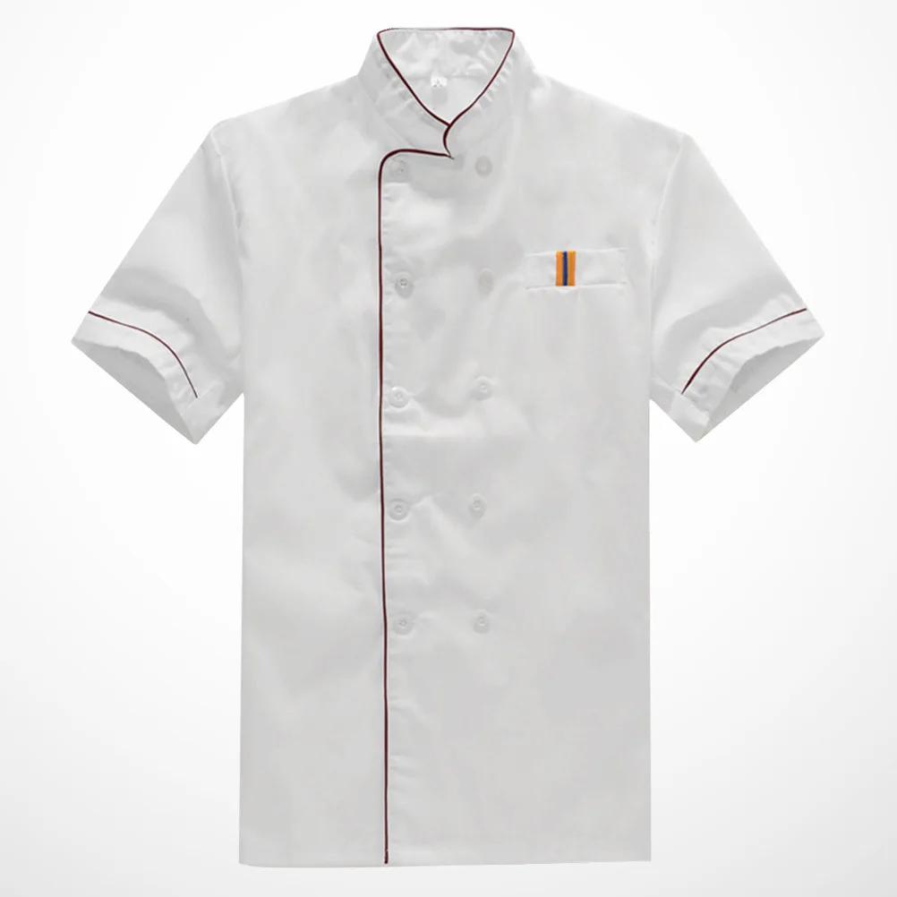 Veste de Chef à manches courtes, uniforme respirant et résistant à l'huile, lavable, pour cuisine, Restaurant, hôtel, restauration, vêtements de travail, vêtements de Chef
