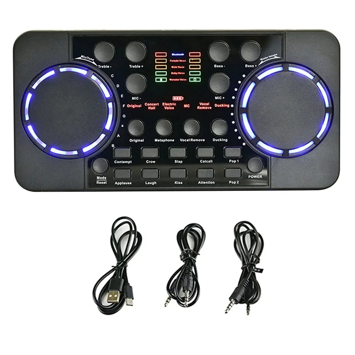 

Звуковая карта T85C V300 Pro, Bluetooth-совместимый аудиоинтерфейс, микшер, DJ, консоль с цифровым эффектом и шумоподавлением, USB-запись