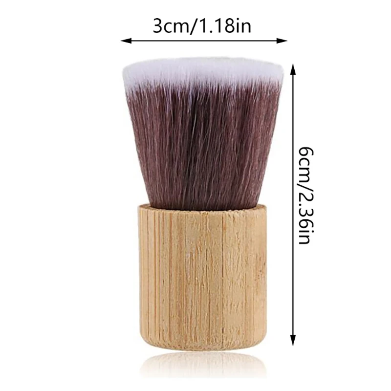 Nanmu-Brosse de maquillage pour professionnels, manche court, livres de poussière d'art, accessoires de manucure, outils, N64.Art