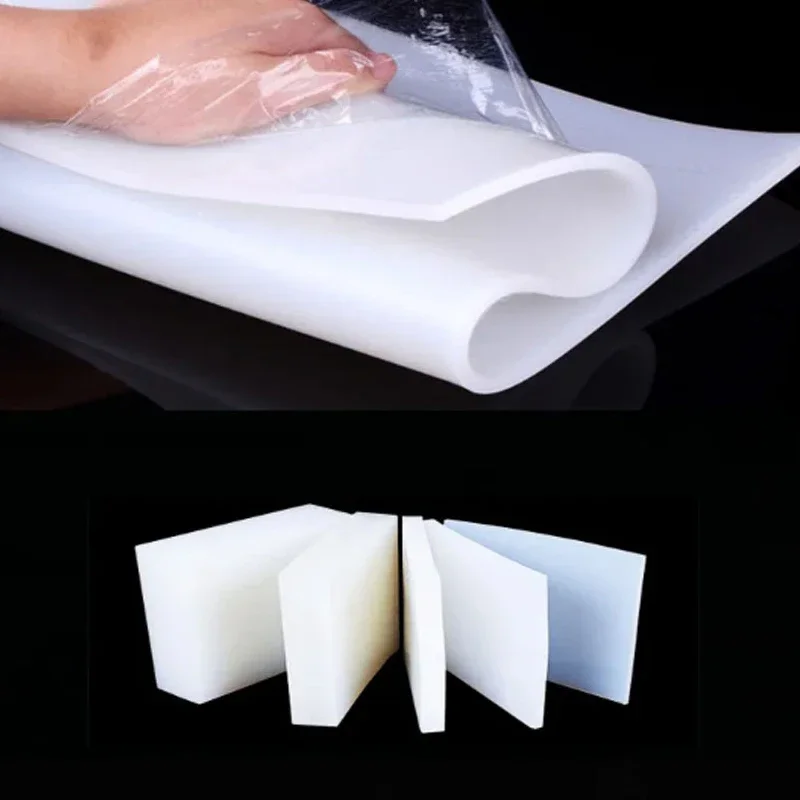 Translucent Silicone Rubber Sheet High Temp Resistance Food Grade Silica Gel Plate Thick 0.5 1 1.5 2 3 4 5mm